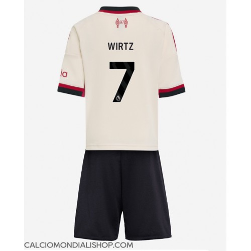 Maglie da calcio Liverpool Florian Wirtz #7 Seconda Maglia Bambino 2025-26 Manica Corta (+ Pantaloni corti)